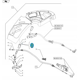 Insert for the rear linkage control lever