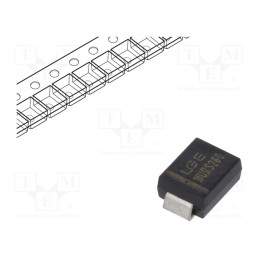 10 pcs x LUGUANG ELECTRONIC - MURS260 - Diode: rectifying, SMD, 600V, 2A, 50ns, SMB, Ufmax: 1.45V, Ifsm: 35A