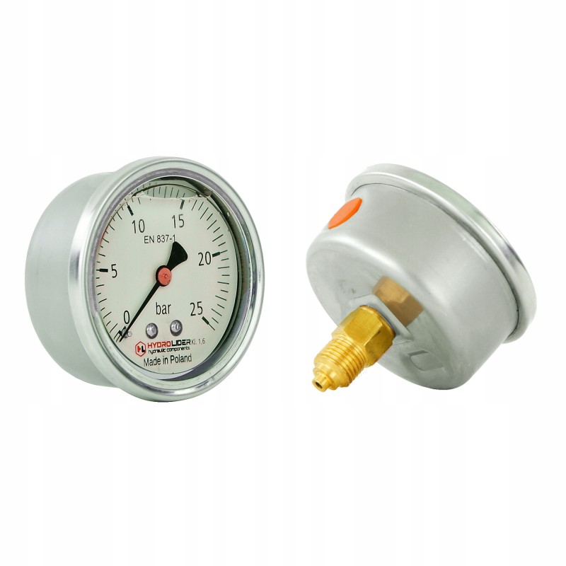 Glic pressure gauge 63mm 0 25bar t 1 4 pl hydrolider