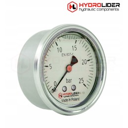 Glic pressure gauge 63mm 0 25bar t 1 4 pl hydrolider