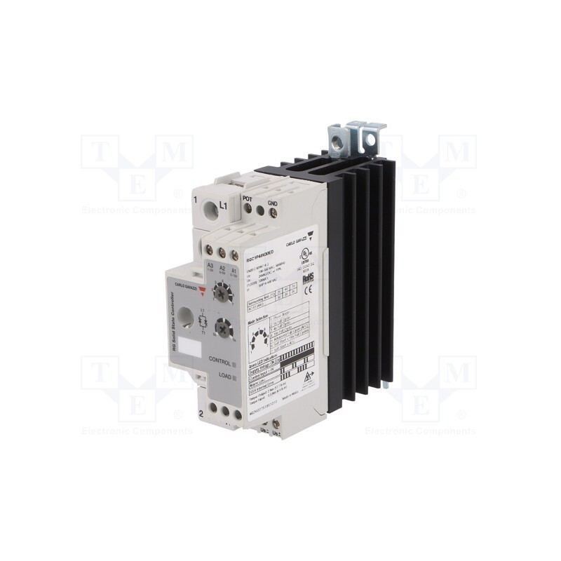 1 pcs x CARLO GAVAZZI - RGC1P48V30ED - Relay: solid state, Ucntrl: 0÷5VDC, 30A, 190÷550VAC, -40÷80°C, IP20