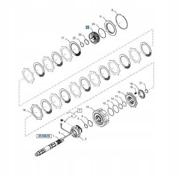 Gearbox hub new holland t8 tg 235913a3 c
