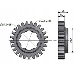 Gear wheel, 2nd and 4th gear, driving C 330 liquefied