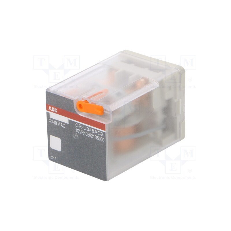 1 pcs x ABB - 1SVR405621R5000 - Relay: electromagnetic, DPDT, Ucoil: 48VAC, Icontacts max: 10A