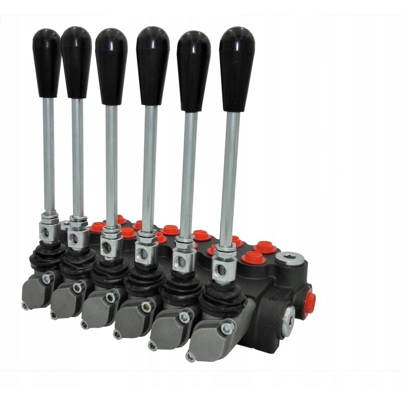 6-section hydraulic distributor, 6 sections, 80l