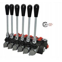 6-section hydraulic distributor, 6 sections, 80l