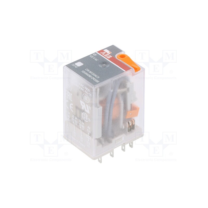 1 pcs x ABB - 1SVR405612R2000 - Relay: electromagnetic, 3PDT, Ucoil: 120VAC, Icontacts max: 10A
