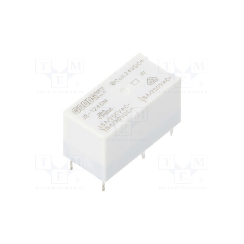 1 pcs x GOODSKY - JE-124DM - Relay: electromagnetic, SPST-NO, Ucoil: 24VDC, Icontacts max: 8A