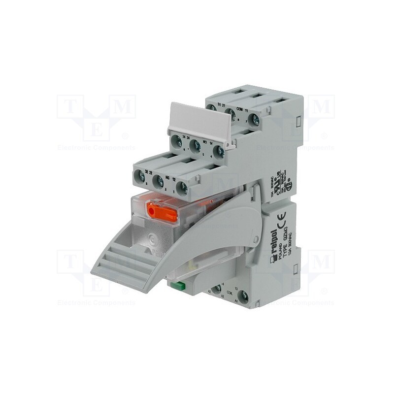 1 set x RELPOL - PIR3-012AC-00LV - Relay: interface, 3PDT, Ucoil: 12VAC, 10A, 10A/250VAC, 10A/24VDC