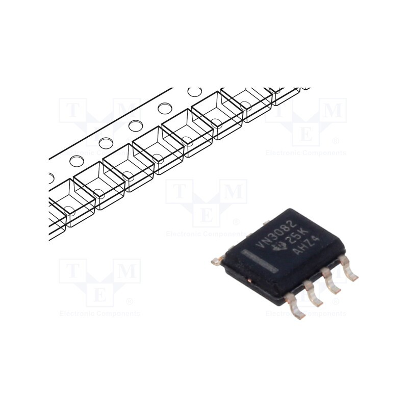 1 pcs x TEXAS INSTRUMENTS - SN75HVD3082EDR - IC: interface, transceiver, half duplex,RS485, 200kbps, SO8