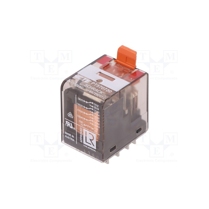 1 pcs x TE Connectivity - 9-1419111-1 - Relay: electromagnetic, 4PDT, Ucoil: 230VAC, Icontacts max: 6A