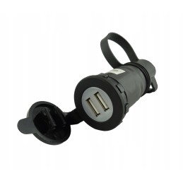 Adapter from 3 pin socket to 2x double USB