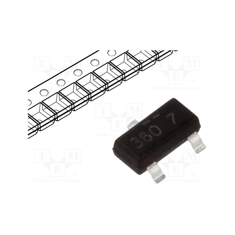 5 pcs x ONSEMI - FDN335N - Transistor: N-MOSFET, unipolar, 20V, 1.7A, 500mW, SuperSOT-3