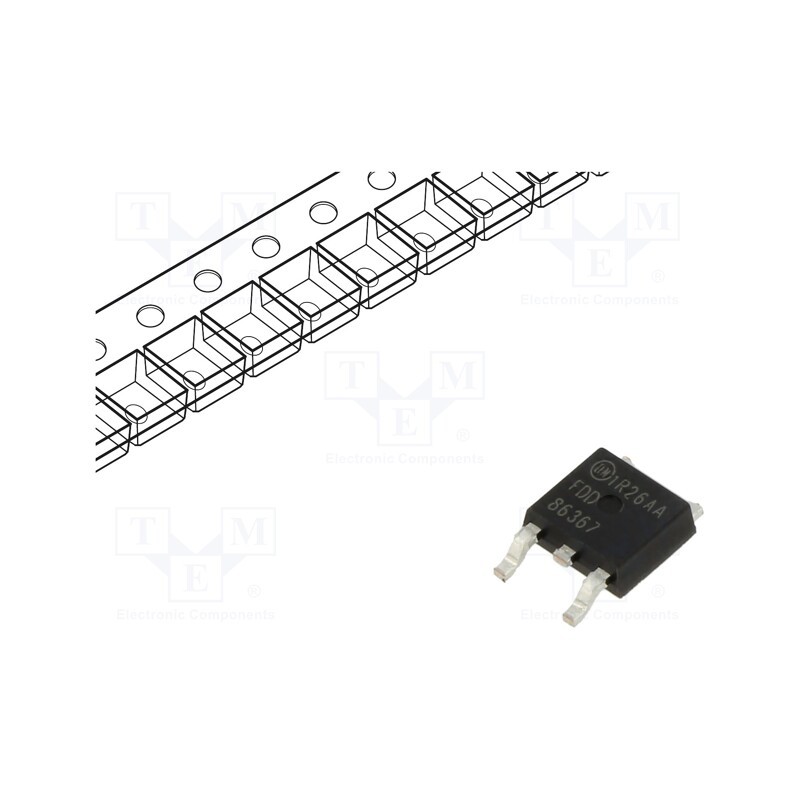 1 pcs x ONSEMI - FDD86367 - Transistor: N-MOSFET, unipolar, 80V, 100A, 227W, DPAK
