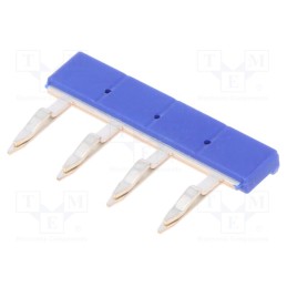 1 pcs x OMRON - PYDN-6.2-040S - Connection bridge, PIN: 4, 32A, Series: G2RV-SR,G3RV-SR, blue