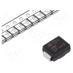 1 pcs x STMicroelectronics - SMBJ26CA-TR - Diode: TVS, 600W, 30.4V, 14.9A, bidirectional, SMB,