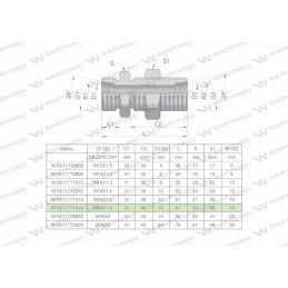 Metric bulkhead hydraulic connector bb m26x1