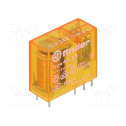 1 pcs x FINDER - 40.52.8.024.0000 - Relay: electromagnetic, DPDT, Ucoil: 24VAC, Icontacts max: 15A