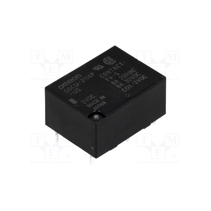 1 pcs x OMRON - G6CU-2114P-US 3VDC - Relay: electromagnetic, SPST-NO + SPST-NC, Ucoil: 3VDC, 8A/250VAC