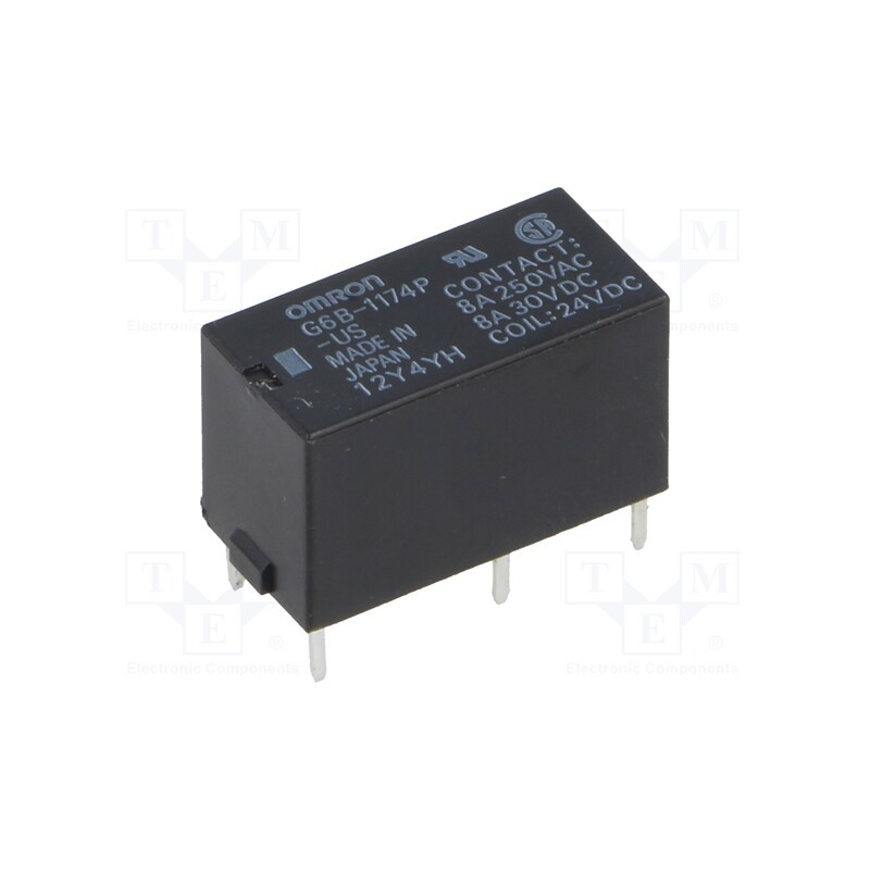 1 pcs x OMRON OCB - G6B-1174P-US 24VDC - Relay: electromagnetic, SPST-NO, Ucoil: 24VDC, Icontacts max: 8A