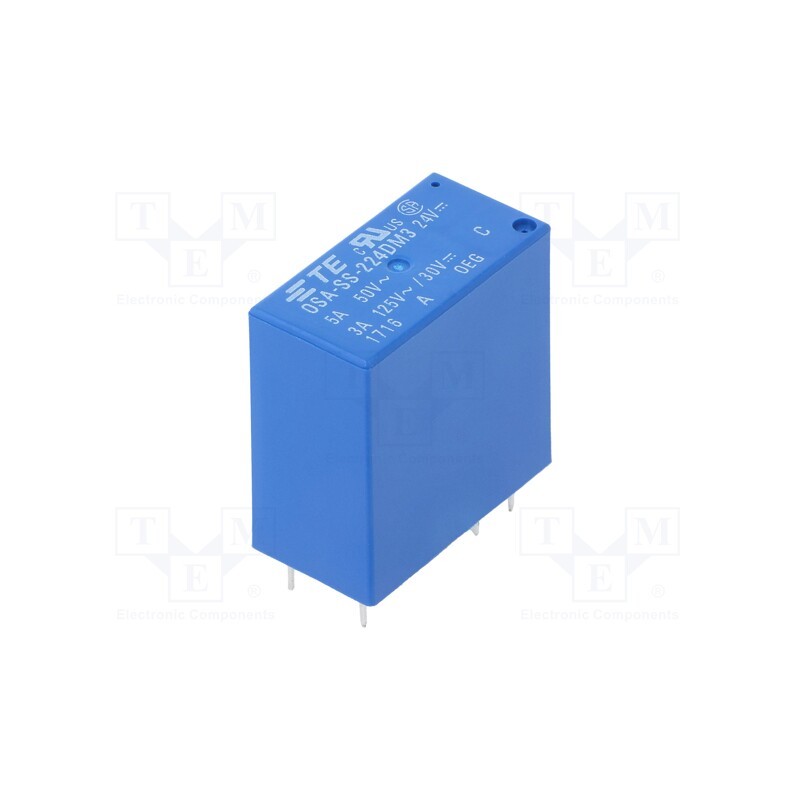 1 pcs x TE Connectivity - 5-1419124-9 - Relay: electromagnetic, DPST-NO, Ucoil: 24VDC, 3A, 3A/240VAC, PCB