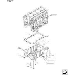 New Holland T4 C engine oil pan gasket