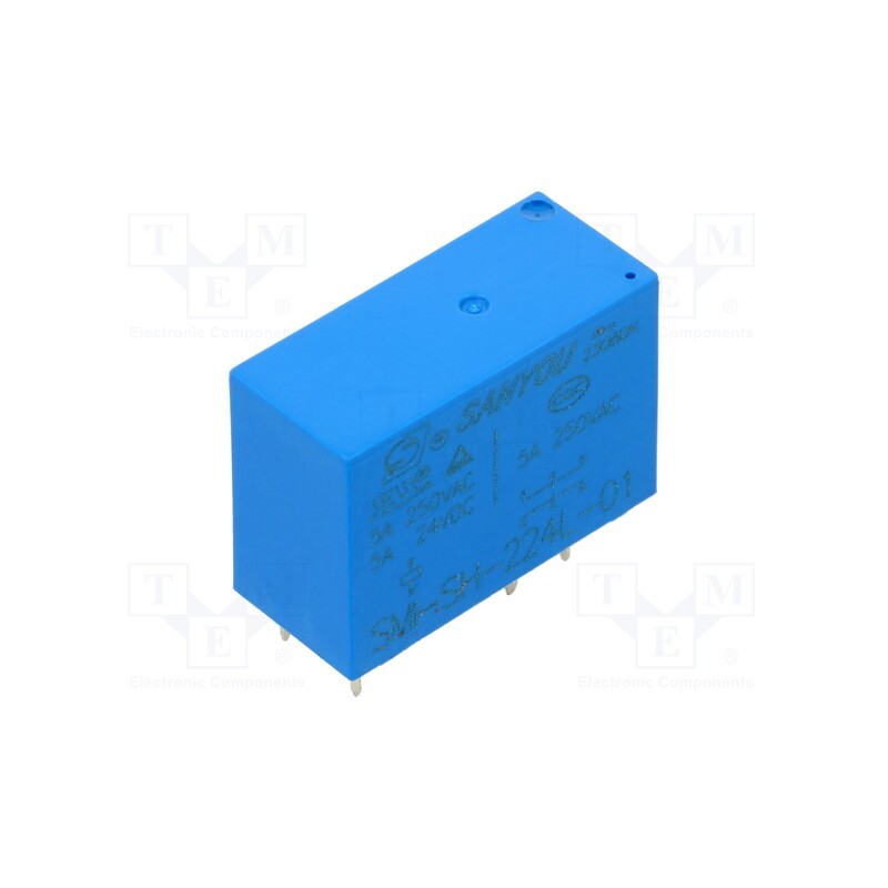 1 pcs x SANYOU - SMI-SH-224L - Relay: electromagnetic, DPDT, Ucoil: 24VDC, Icontacts max: 8A, THT