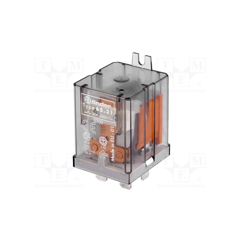 1 pcs x FINDER - 65.31.8.230.0300 - Relay: electromagnetic, SPST-NO, Ucoil: 230VAC, Icontacts max: 30A