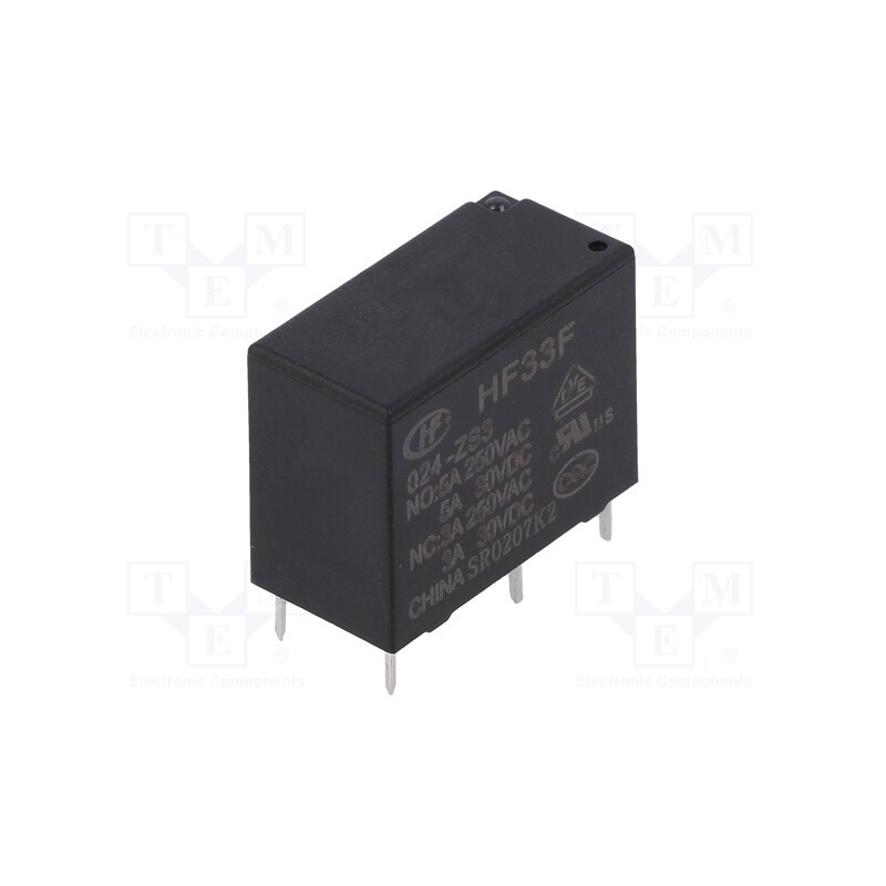 1 pcs x HONGFA RELAY - HF33F/024-ZS3 - Relay: electromagnetic, SPDT, Ucoil: 24VDC, 10A, 5A/250VAC, PCB