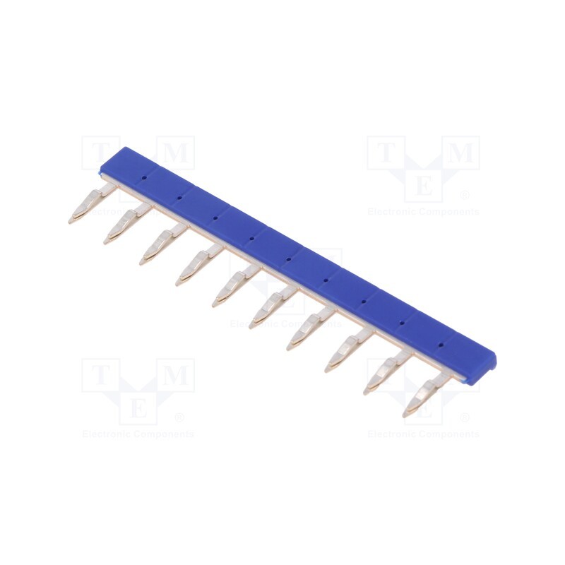 1 pcs x OMRON - PYDN-6.2-100S - Connection bridge, PIN: 10, 32A, Series: G2RV-SR,G3RV-SR, blue