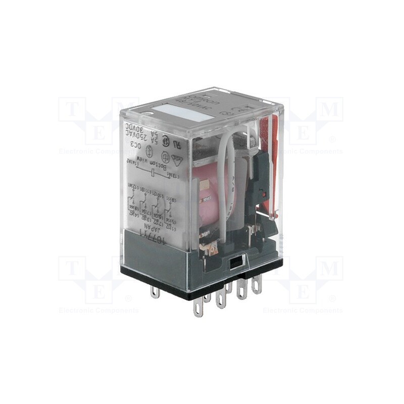 1 pcs x OMRON - MY4 48/50VAC (S) - Relay: electromagnetic, 4PDT, Ucoil: 48VAC, Icontacts max: 5A