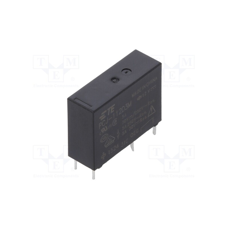 1 pcs x TE Connectivity - 1721531-2 - Relay: electromagnetic, SPST-NO, Ucoil: 12VDC, 5A, 5A/250VAC, THT