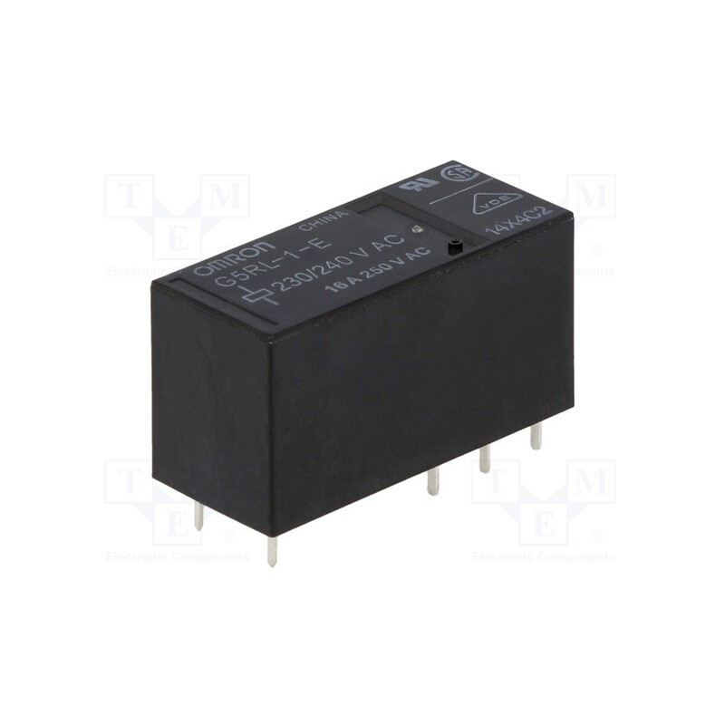 1 pcs x OMRON OCB - G5RL-1-E230/240AC - Relay: electromagnetic, SPDT, Ucoil: 230VAC, Icontacts max: 16A