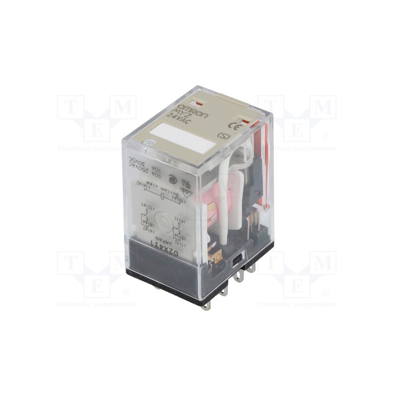 1 pcs x OMRON - MY2 24VAC (S) - Relay: electromagnetic, DPDT, Ucoil: 24VAC, Icontacts max: 10A