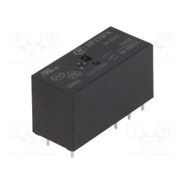 1 pcs x HONGFA RELAY - HF115FK/24-2Z4T - Relay: electromagnetic, DPDT, Ucoil: 24VDC, 8A, 8A/250VAC, PCB