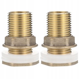 Bulkhead connector brass adapter 2 pcs