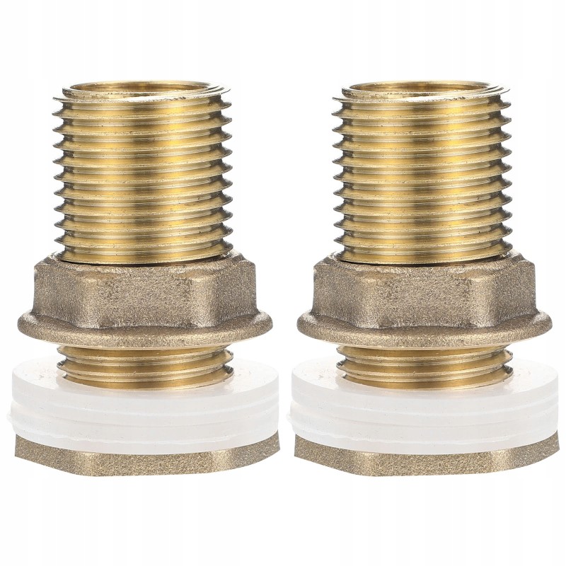 Bulkhead connector brass adapter 2 pcs