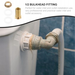 Bulkhead connector brass adapter 2 pcs