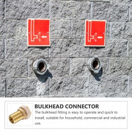 Bulkhead connector brass adapter 2 pcs