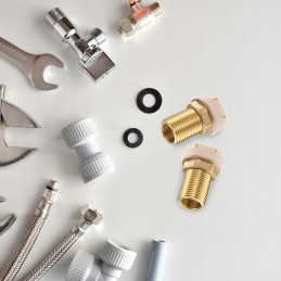 Bulkhead connector brass adapter 2 pcs