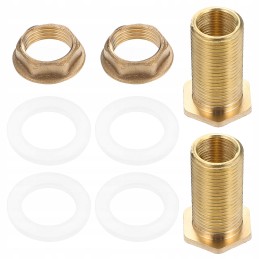 Bulkhead connector brass adapter 2 pcs