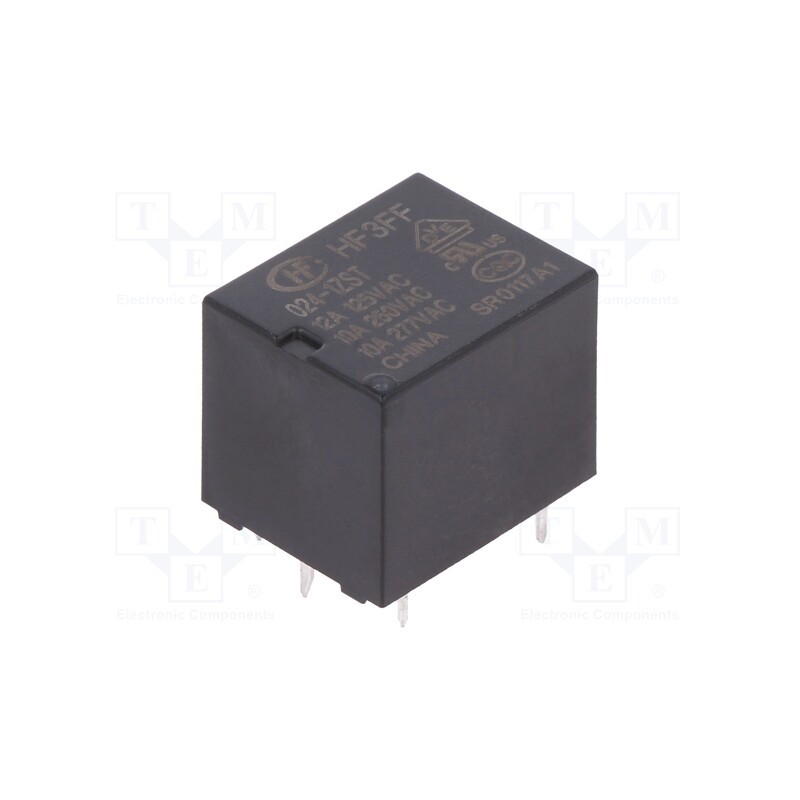 1 pcs x HONGFA RELAY - HF3FF/024-1ZST - Relay: electromagnetic, SPDT, Ucoil: 24VDC, 10A, 10A/277VAC, PCB