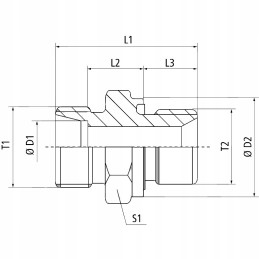 Hydraulic connection bb g1 2x14 inch metric