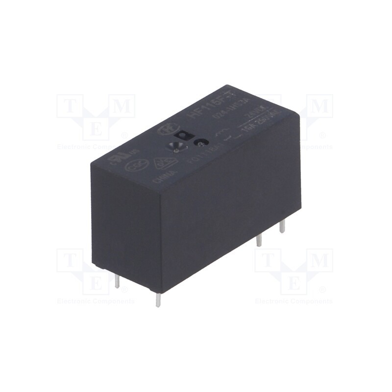 1 pcs x HONGFA RELAY - HF115F-T/024-1HS3A - Relay: electromagnetic, SPST-NO, Ucoil: 24VDC, 16A, 16A/250VAC