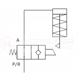 Valve with shut-off spring for trailer m 22x1 5