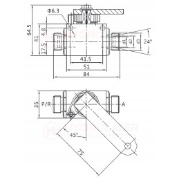 Valve with shut-off spring for trailer m 22x1 5