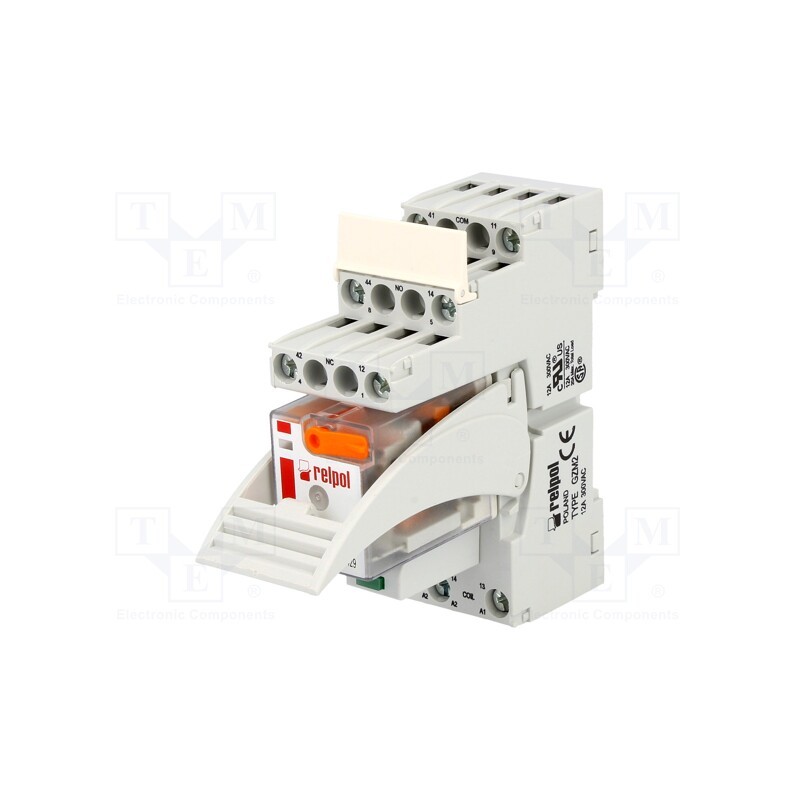 1 set x RELPOL - PIR2-024AC-00LV - Relay: interface, DPDT, Ucoil: 24VAC, 12A, 12A/250VAC, 12A/24VDC