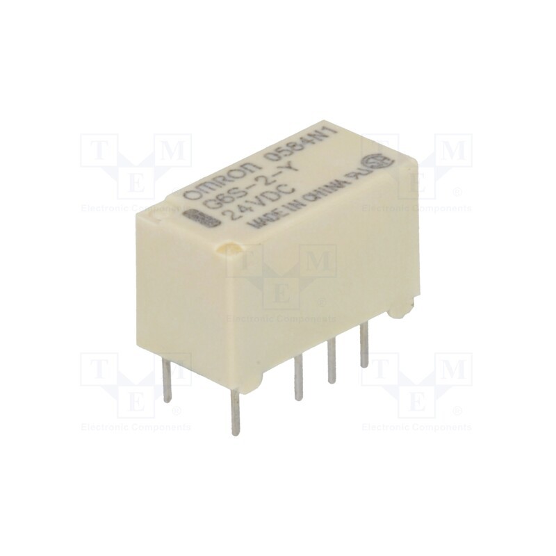 1 pcs x OMRON OCB - G6S-2-Y 24VDC - Relay: electromagnetic, DPDT, Ucoil: 24VDC, Icontacts max: 2A, PCB