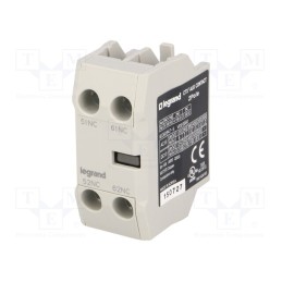 1 pcs x LEGRAND - 416852 - Auxiliary contacts, Series: CTX3, Leads: screw terminals, front