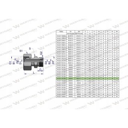 Metric hydraulic connector ab a m36x2 b 22x1 5